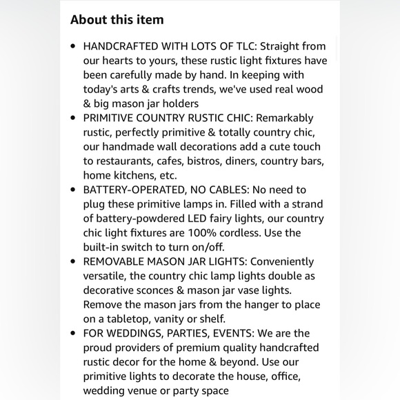 Hanging Mason Jar Sconces with LED Fairy Lights, Silk Hydrangea, NEW in Box - Picture 10 of 11